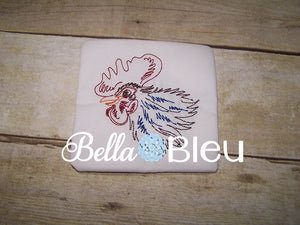 Rooster #10 Machine Embroidery Colorwork Design