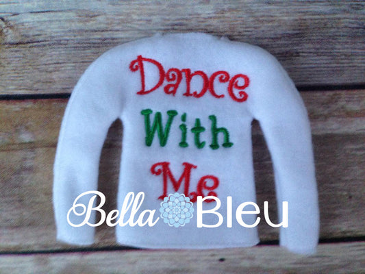 ITH In The Hoop Elf Dance With Me Sweater Shirt Embroidery Design