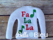 ITH Fa la la Elf Sweater Shirt with Music Notes Embroidery Design