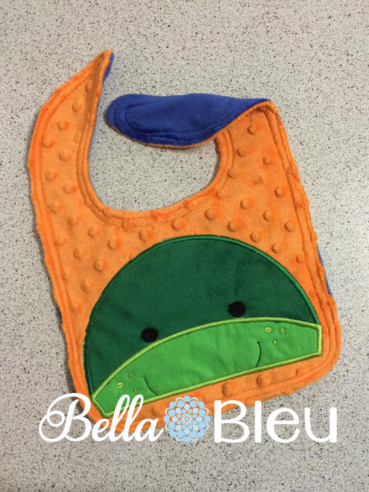 Turtle Boy Towel Topper Bib Peeker Machine Applique Embroidery Design