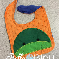 Turtle Boy Towel Topper Bib Peeker Machine Applique Embroidery Design