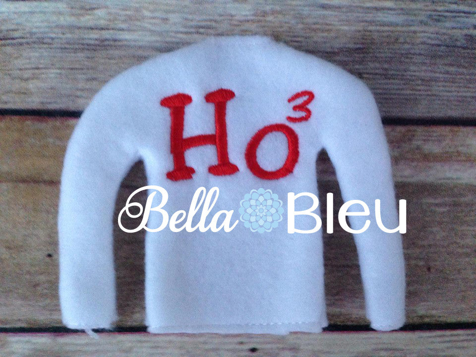 ITH In The Hoop Elf Ho Squared Sweater Shirt Embroidery Design