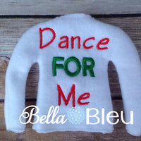 ITH In The Hoop Elf Dance for Me Sweater Shirt Embroidery Design
