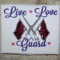 Color Guard Marching Band Machine Applique Embroidery Design