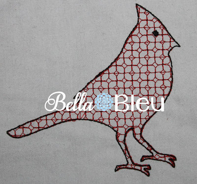 Motif Cardinal Machine Filled Embroidery design