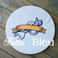 Applique Father's Day Mechanic Wrench Applique Embroidery Design