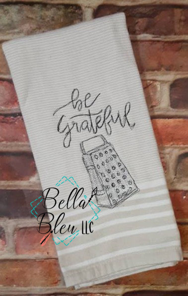Be Grateful Kitchen Saying Scribble