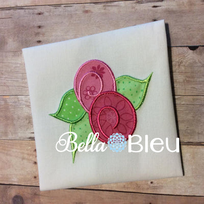 Cabbage Roses Flower Flowers Floral machine applique embroidery design
