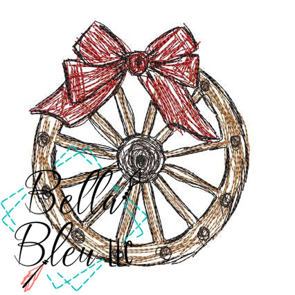 Christmas Wagon Wheel Scribble