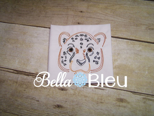 Cheetah Jungle Cat machine embroidery design