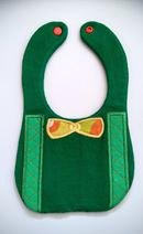 ITH In The hoop Bib with Bowtie & Suspenders applique machine embroidery design