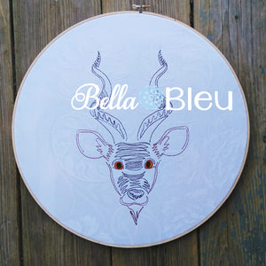 African Antelope Deer machine embroidery design