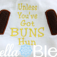 Geek Inspired Star Wars If you got Buns hun machine applique embroidery design
