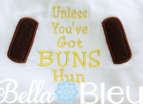 Geek Inspired Star Wars If you got Buns hun machine applique embroidery design