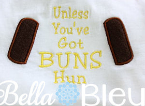 Geek Inspired Star Wars If you got Buns hun machine applique embroidery design
