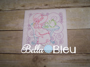 Sunbonnet Sue Tea Party Quick stitch colorwork design