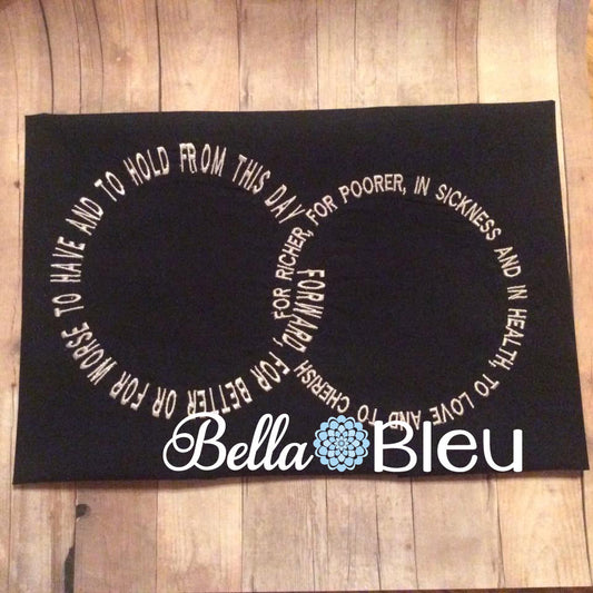 Wedding Rings Ring Saying Machine Embroidery Design