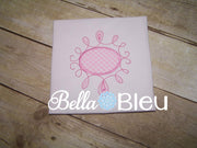 Beautiful Sketchy Flourish Monogram Frame Machine Applique Embroidery design