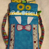 ITH In The hoop Monster bag, purse, backpack applique Machine Embroidery Design