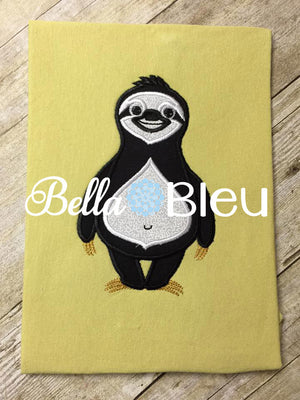 Applique Design Sloth, Machine Embroidery Design, Zoo Animals Embroidery design