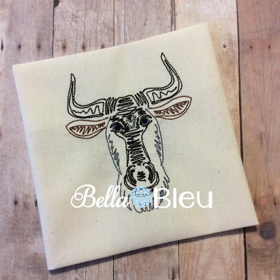 Yak Wild Jungle Animal Quick Stitch Colorwork Machine Embroidery Design