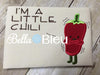 Little Chili Funny Saying Machine Embroidery Applique Design