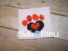 Dog Embroidery Design, Heart Embroidery Designs, Applique Design, Dog Heart Paw Print Machine Embroidery Design