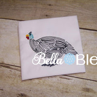 Guinea Hen Bird Farm Machine Embroidery Design