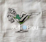 Rockabilly Vintage Embroidery design, Martini Alcohol Rockabilly Design, Machine Embroidery Design, Urban Embroidery Design, Alcohol design