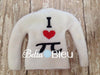 ITH In The Hoop Elf I love Heart Pi Sweater Shirt Embroidery Design