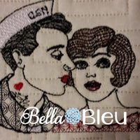 Vintage Military Navy Retro Urban Rockabilly Navy Couple