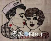 Vintage Military Navy Retro Urban Rockabilly Navy Couple