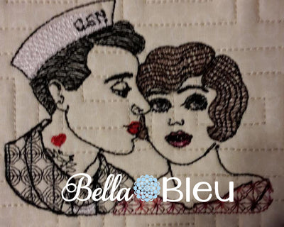 Vintage Military Navy Retro Urban Rockabilly Navy Couple