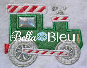 Christmas Train Engine Candy Express Applique Machine Embroidery Design