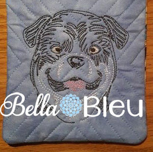 Rottweiler Rottie Dog Colorwork Machine Embroidery design
