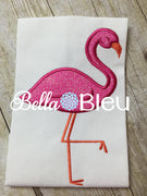 Pink Flamingo Machine Applique Embroidery Design