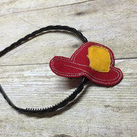 ITH In the Hoop Fireman Hat Headband Slider Machine Embroidery design
