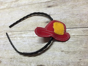 ITH In the Hoop Fireman Hat Headband Slider Machine Embroidery design