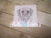 Mastiff Dog machine embroidery design Colorwork Redwork