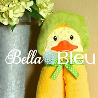 Duck Towel Topper or Bib Peeker Machine Applique Embroidery design