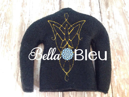ITH In The Hoop Elf Inspired Lord of the Rings Sweater Shirt Machine Embroidery design