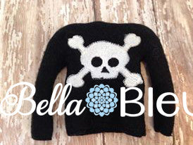 ITH In The Hoop Elf "Skull and Cross Bones" Pirates Life Sweater Shirt Machine Embroidery Design