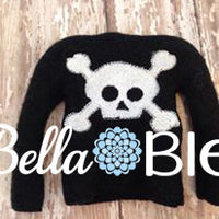ITH In The Hoop Elf "Skull and Cross Bones" Pirates Life Sweater Shirt Machine Embroidery Design