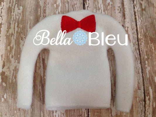 ITH In The Hoop Elf Stylish Bowtie Sweater Shirt Embroidery Design