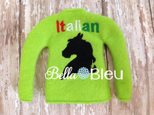 ITH In The Hoop Elf Italian Stallion Sweater Shirt machine embroidery design