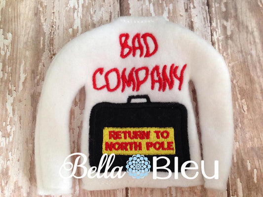 ITH In The Hoop Elf Bad Company Return to North Pole Sweater Shirt Embroidery Design