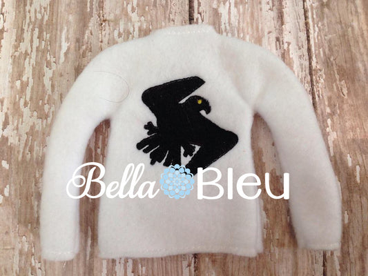 ITH In The Hoop Elf "Inspired Game of Thrones Hawk" Sweater Shirt Embroidery Design
