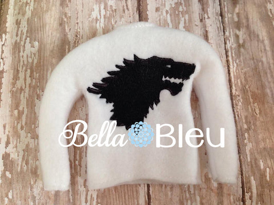 ITH In The Hoop Elf "Game of Thrones Inspired Lion  Clan" Sweater Shirt Machine Embroidery Design