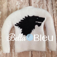 ITH In The Hoop Elf "Game of Thrones Inspired Lion  Clan" Sweater Shirt Machine Embroidery Design