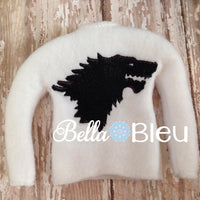 ITH Inspired Game of Thrones Wolf Clan Elf Sweater Shirt machine Embroidery design